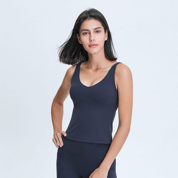 100% V-neck tank top for yoga, workouts, and sports - quick-dry, breathable, and slim-fit women's gym shirt