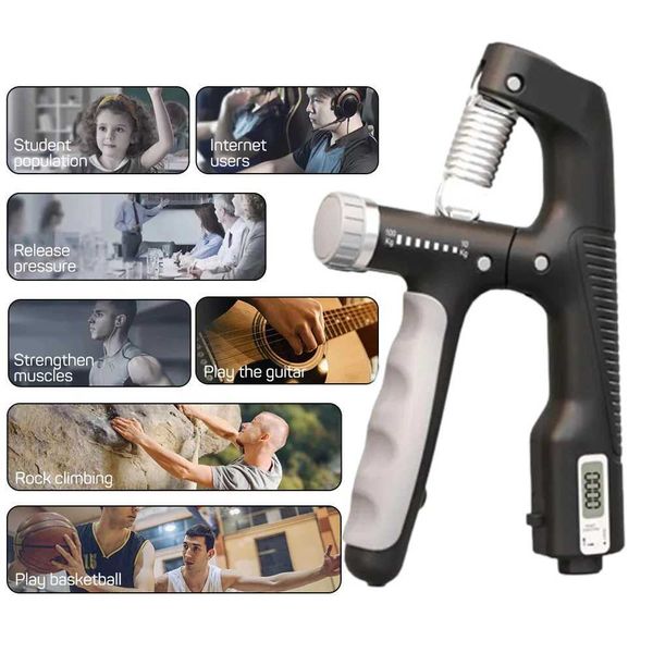 10-100kg Adjustable Hand Grip Strengthener for Wrist and Forearm Muscle Training and Recovery
