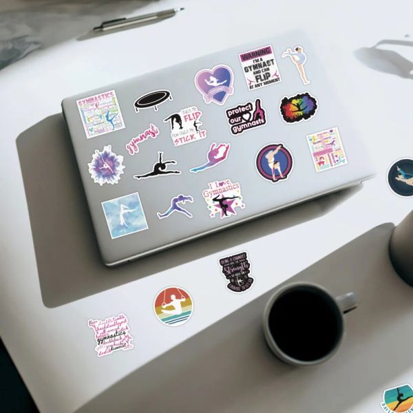 10/30/50/100pcs Sports Gymnastics Stickers Waterproof Graffiti Water Bottle Luggage Laptop Cute Cool Sticker Decals Kids Toys