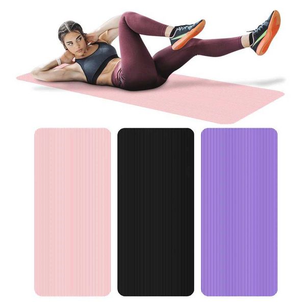 10mm thick non-slip yoga mat for pilates and fitness in solid colors
