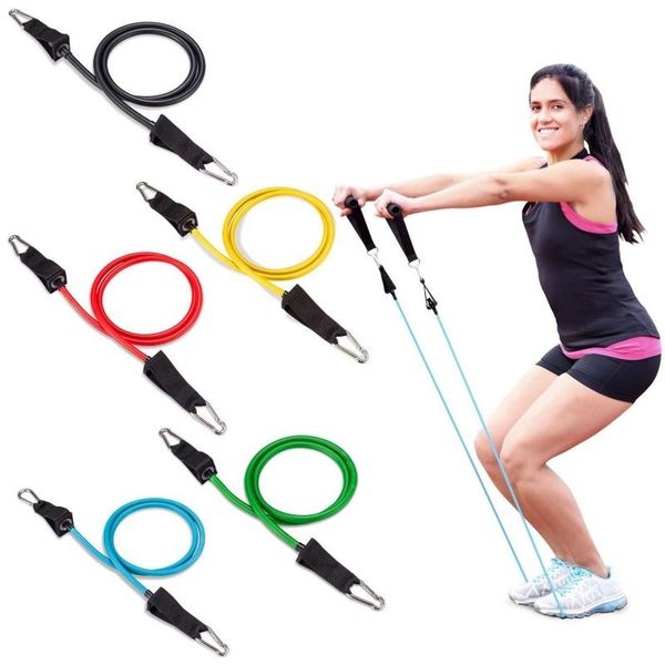 11-piece yoga resistance band set for fitness workouts and body training