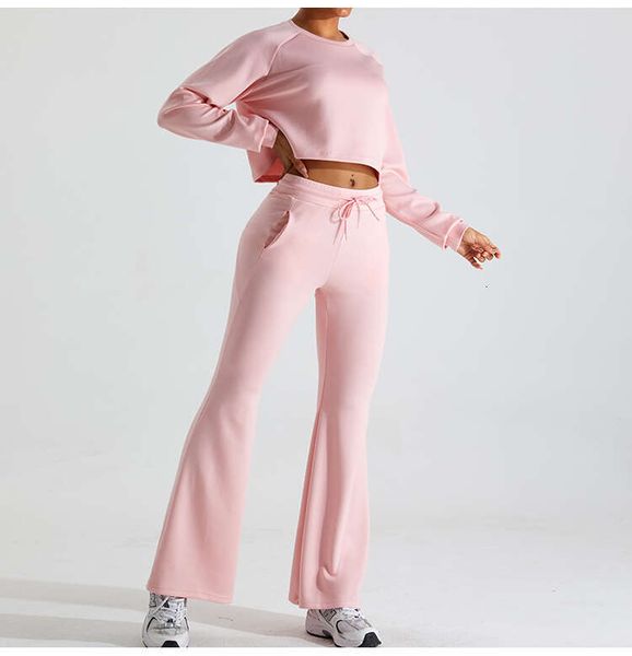 2024 Women Workout Tracuit Set Women's New Loosed Quick Dry Long Sleeve Fiess lop