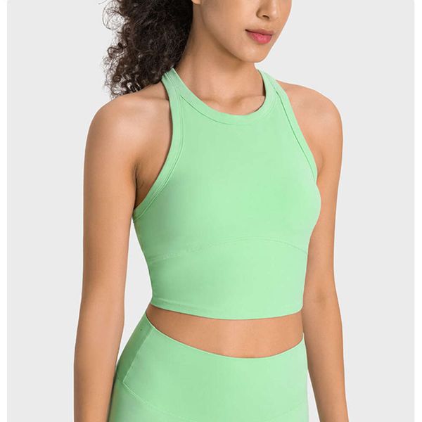 2025--10A Women Backless Yoga Tank Tops Outfits Sleeveless Sports T Shirt Workout Fitness Bra Quick Dry Athletic Running Vest Lady