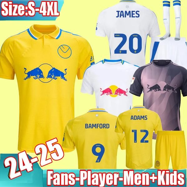 24 25 Leeds United soccer jerseys for PIROE, BAMFORD, Llorente, Adams, RODRIGO, HARRISON, Sinisterra, JAMES - home and away football shirts for men 2024-2025