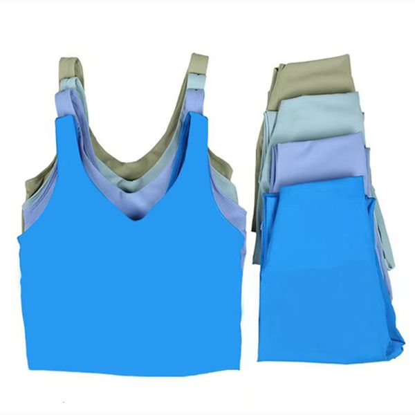2-piece women's yoga set with pants, sports bra, and zip-up vest for fitness and daily wear