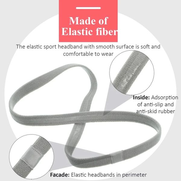 4 durable non-slip elastic headbands for sports and workouts, suitable for both men and women