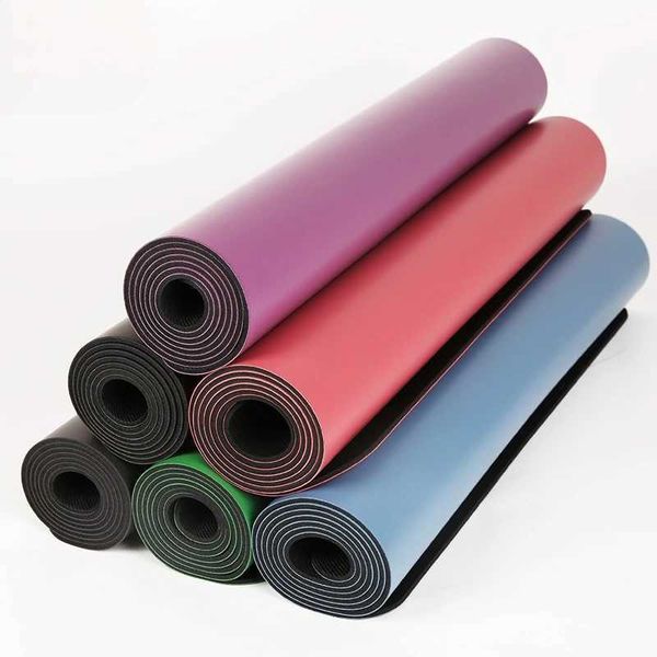 4.5mm eco-friendly recycled natural rubber pilates and yoga mat with custom printed PU surface