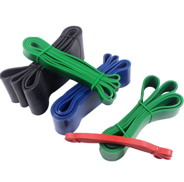 4-piece yoga belt set with natural latex elastic for sports resistance training and fitness equipment