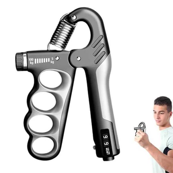 5-100kg Adjustable Manual Grip Trainer for Wrist and Forearm Strength with Dynamic Meter