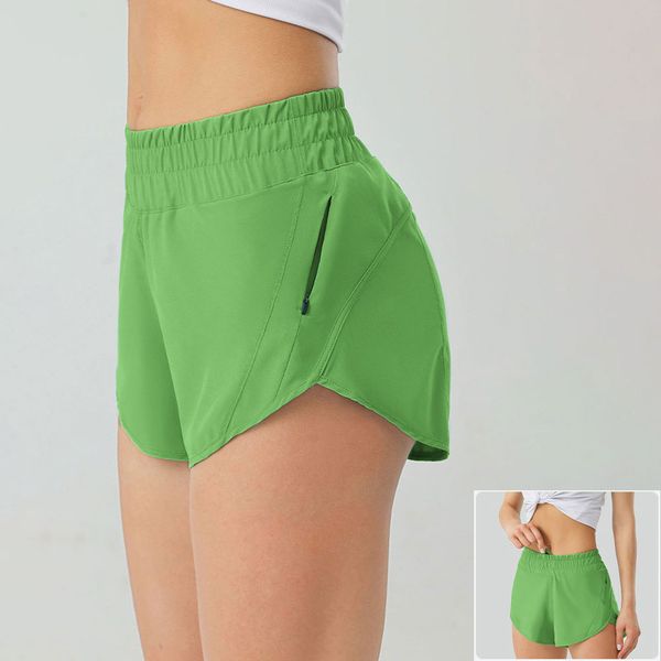 8240-2 Hot High Rise Yoga Shorts Lightweight Swift Fabric Run Shorts Cool Breathable Lined Short 2.5"