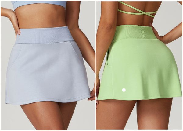 8582 Women's High-Waisted Yoga Skirts for Tennis, Cheerleading, and Running ¨C Elastic Fitness Short Dresses