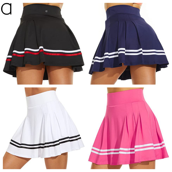 A quick-dry high-waisted pleated skirt for women, ideal for golf, sports, and tennis with stretch comfort
