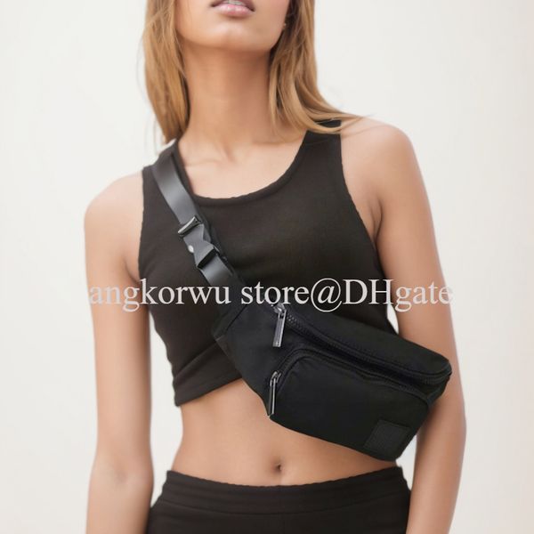 A stylish designer waist bag featuring a fashionable fanny pack design with cross-shoulder functionality and spacious capacity for women