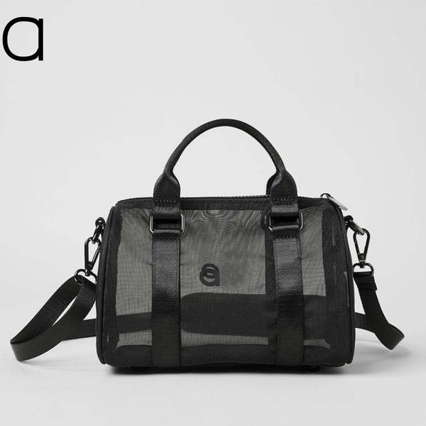 A465 Mini Hollow-out Portable Net Bag Single Shoulder Bag Zipper Durable Bag