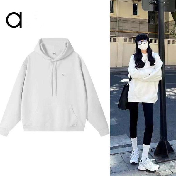 A59 Women's 3D Silver Solid Color Casual Yoga Hoodie - Unisex Long Sleeve Sports Sweatshirt for Running and Fitness, Loose Yoga Top