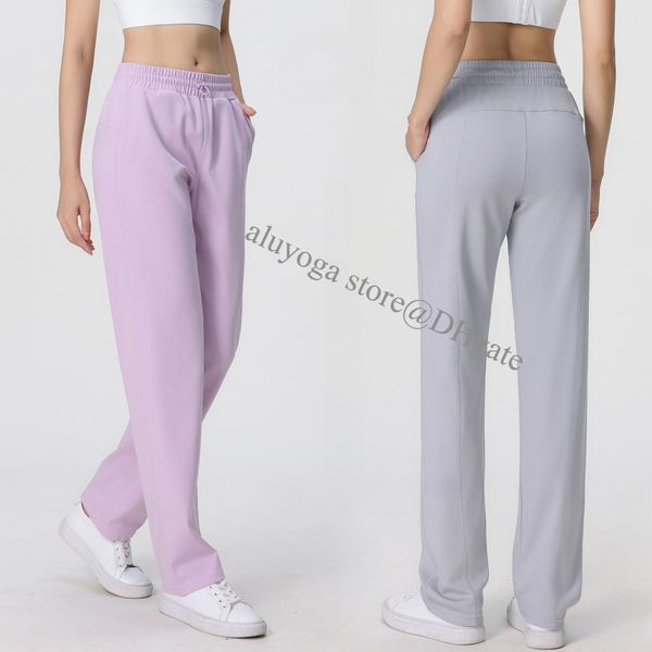 A626 Yoga Sweatpants: Women's high-waisted straight-leg lounge pants with drawstring, thickened fabric for fitness and outdoor activities