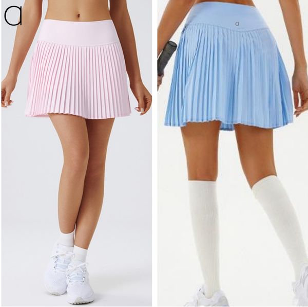A693 Women's pleated yoga skirt for sports, anti-exposure design ideal for badminton, golf, tennis, and short skirts