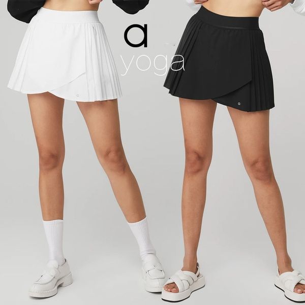 A86 Yoga Skirt Comfortable Nude Anti Glare Tennis Skirt Quick Dry Breathable Yoga Skirt Loose Casual Sports Skirt