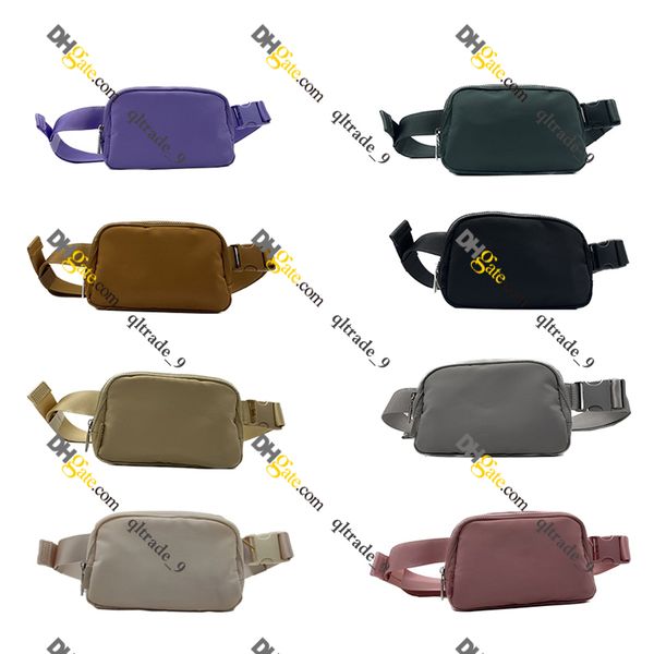 Adjustable waist pack with zipper for men and women, perfect for yoga and crossbody wear, made of durable nylon