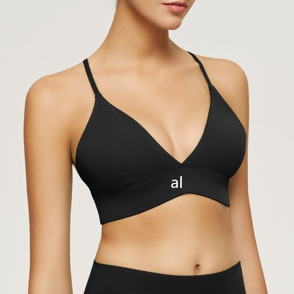 Al Women's Sports Bra Top: Comfortable, Breathable, Quick-Dry Crisscross Tank Vest for Workouts B3086