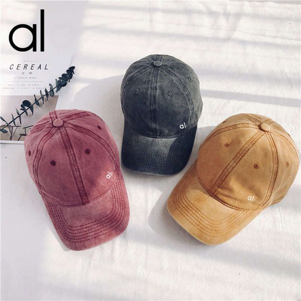 AL Yoga Washed Unisex Cowboy Baseball Hat for Spring and Summer, Soft Sun-Protective Duck Bill Cap