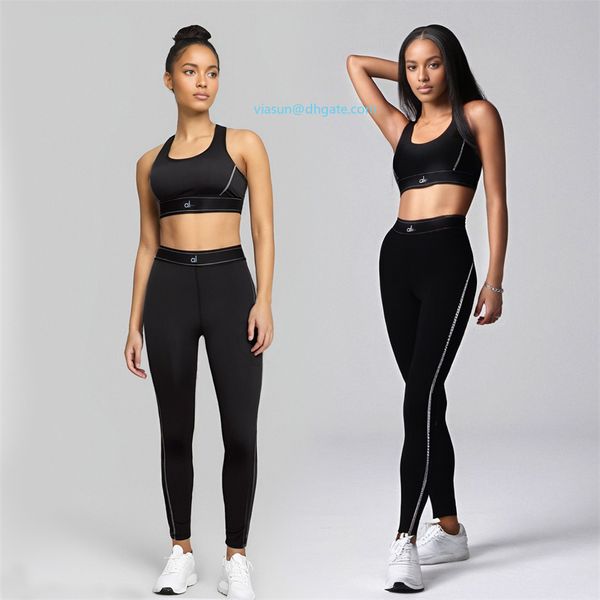 AL178 New Yoga Suits Sports Bra Top+Pants Sets Women High-intensity Sports Underwear with Beauty back Outdoor Running Sports Fitness Pants

Women's high-intensity yoga set with sports bra top and fitness pants featuring a stylish back design for outdoor running and workouts