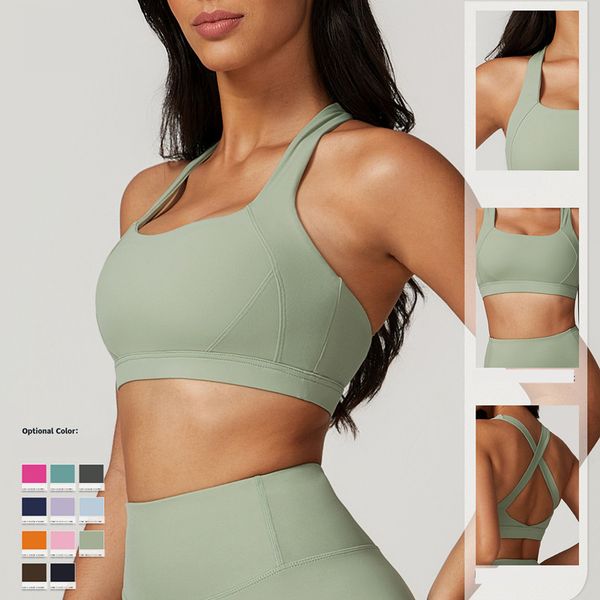 AL8047 Women bralette Yoga Bra Tank Tight Cew Neck Fintness lingerie Vest Skinfriendly Close Quick Dry Top Female