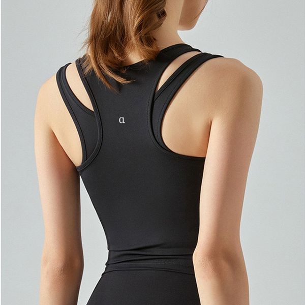 ALG436 Women's Yoga Bra Top with Crew Neck, Fitness Bralette Tank Vest, Skin-Friendly Workout Wear, Breathable Lingerie, Quick-Dry Female Top DSG436