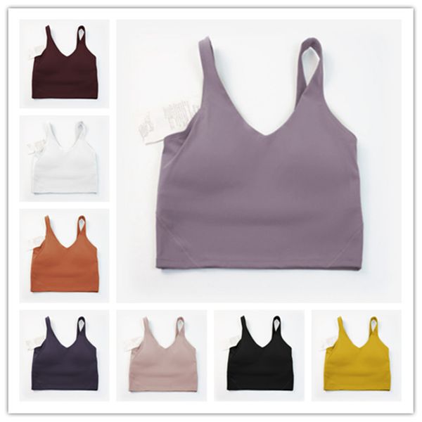 Align Tank U Top Bra Yoga Outfit Women Summer T Shirt Solid Sexy Crop Tops Sleeveless Fashion Vest