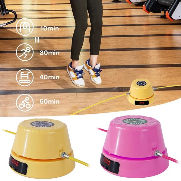 Automatic electric jump rope machine with smart remote, screen display for home workouts