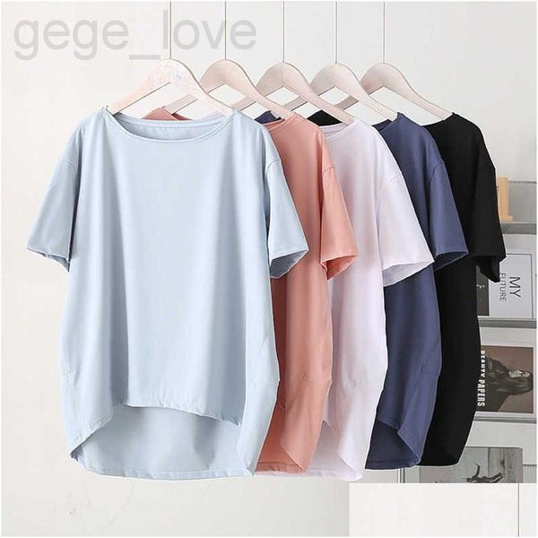 Back Yoga In Action Short Sleeve T-Shirt For Women With Loose Tops Sports Fitness Shirts Workout Clothing Sportswear Drop Delivery Dhlgk