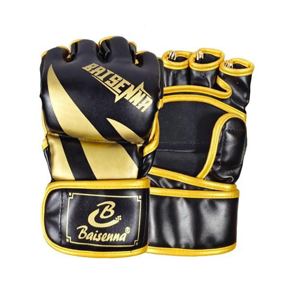 Breathable half-finger MMA sandbag gloves for kickboxing, suitable for youth and adults of both genders in grappling and fitness training