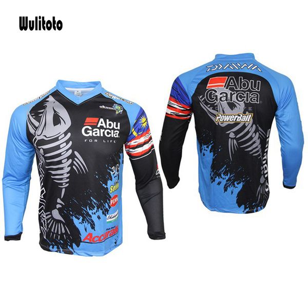 Breathable long-sleeve fishing jersey with quick-dry and UV protection features for outdoor cycling