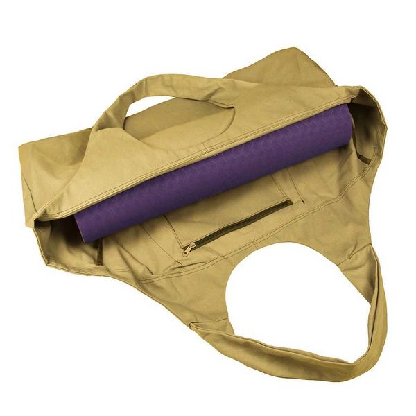 Canvas yoga mat bag with storage pouch for sports, beach, keys, and shoes  

Versatile canvas yoga mat carrier featuring a storage pouch for sports gear, beach essentials, keys, and footwear  

Com...