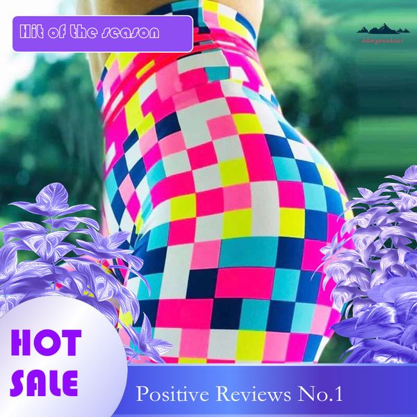 China-made women's plus-size XXXL yoga leggings with printed stretchy high waist for sports and running