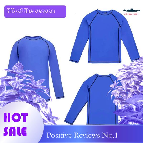 China's domestic boys' surfwear tops, single-piece big kids' children's long-sleeve sun protection swimsuits for diving and surfing