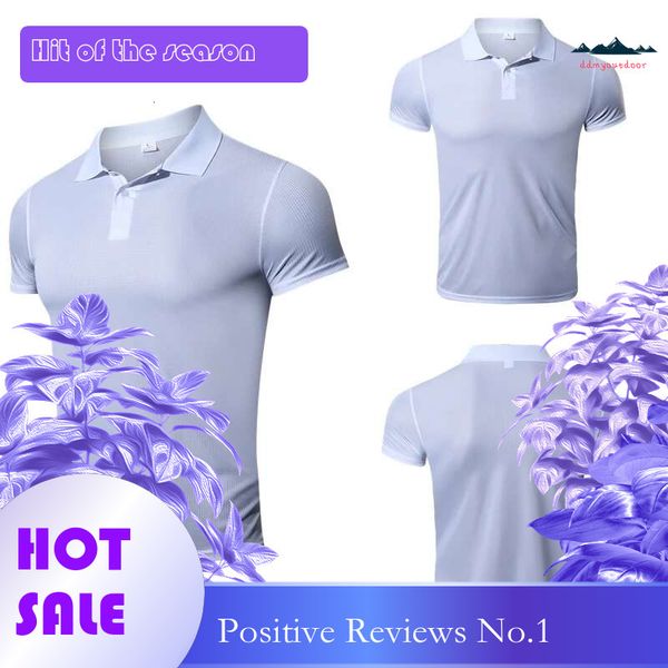 China's domestic dry-fit men's summer polyester short-sleeve polo shirt for sports and outdoor activities