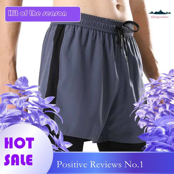 China's domestic fashion running shorts with patchwork design, breathable fabric, casual pockets, ideal for workouts and jogging