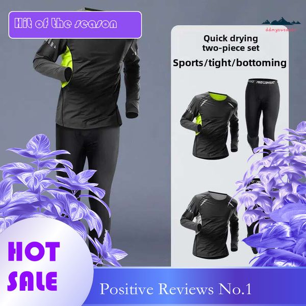 China's domestic men's quick-dry thermal underwear with long sleeves, ideal for basketball and high-intensity training sweatsuits
