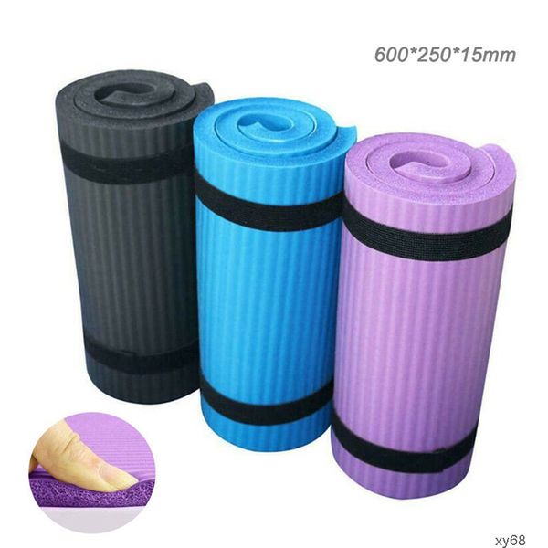 Compact non-slip yoga mat with abdominal wheel support, foldable and sweat-resistant for portable fitness workouts