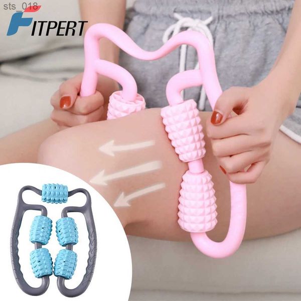 Deep tissue massage roller for legs, neck, arms, and waist with 360-degree manual double-angle foam design H241031