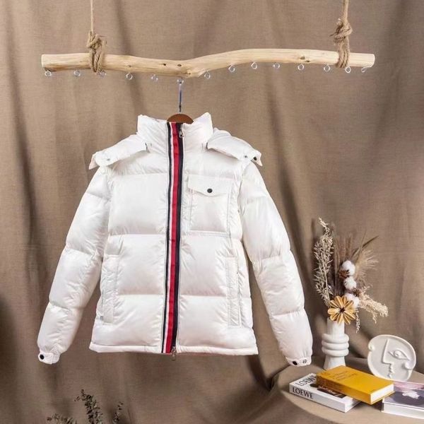 Designer men's down hooded jacket for fall/winter, trendy lightweight cotton-padded fashion in sizes M-5XL