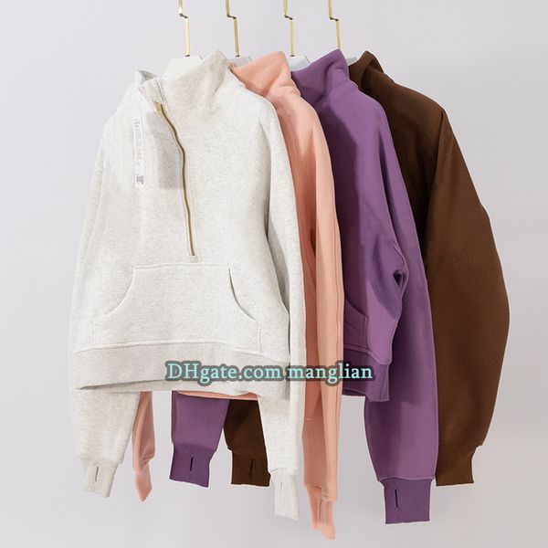 Designer Women's Slim-Fit Half-Zip Yoga Hoodie for Gym and Activewear