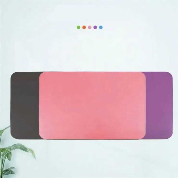 Eco-friendly anti-slip yoga mat in colorful PU rubber for meditation and fitness with knee and elbow pads