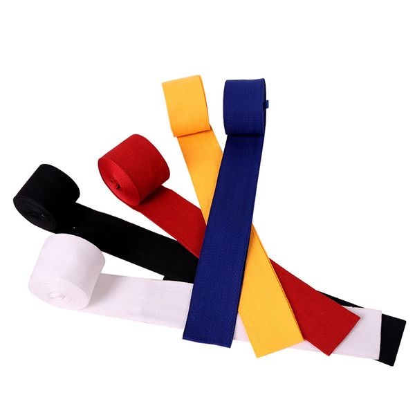 Elastic pure cotton boxing hand wraps, 2.5m long, for glove protection and support during training