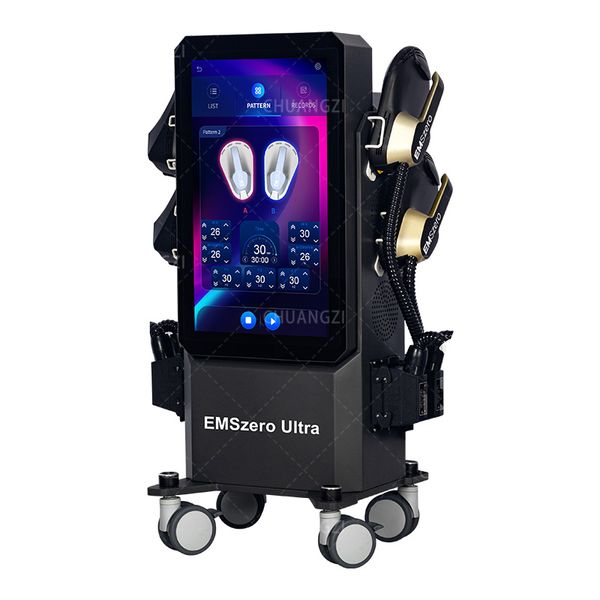 Electromagnetic muscle stimulator for fat loss, skin firming, and muscle toning with Hiemt RF technology