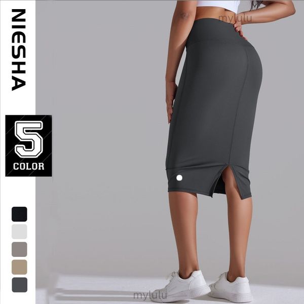 Elegant high-waisted slim yoga skirt for sports and gym
