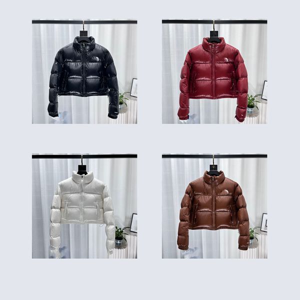 Embroidered designer women's hooded winter coat with warm down filling