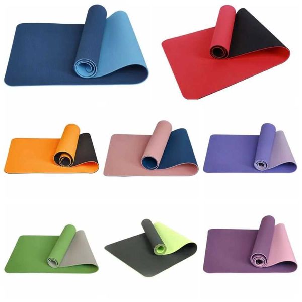 Entertainment Anti-skid Yoga Mat TPE Foldable Pilates Mat Non-slip Double Sided Fitness Mat for Floor Workouts