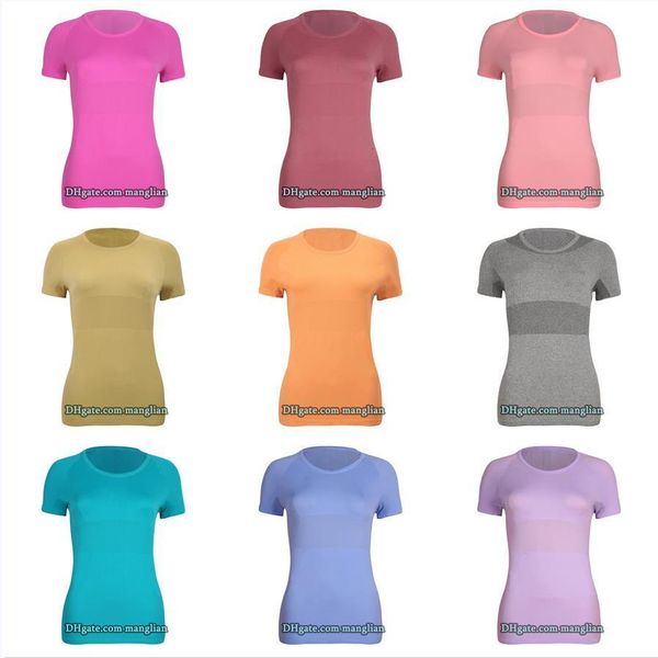 Fashionable women's yoga t-shirt with quick-dry fabric and stylish line details for workouts and jogging